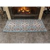 56" Long Minuteman International Art Deco Classic Rectangular Hearth Rug Turquoise - ACHLA Designs: Heat-Resistant Wool, Hand-Tufted - 4 of 4