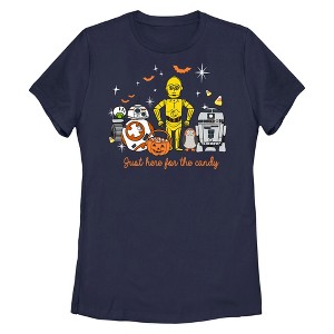 Women's Star Wars Halloween Here for Treat Friends T-Shirt - 1 of 4