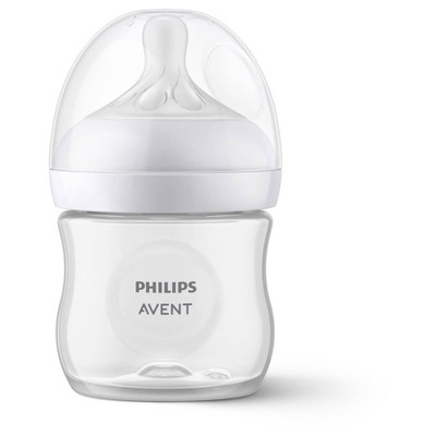 4 Oz 4 Count Philips AVENT Natural Baby Bottle with Natural Response Nipple Blue 