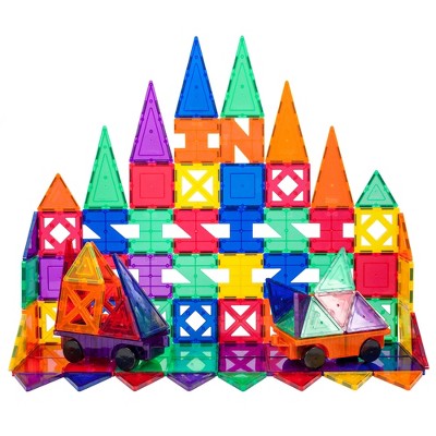 PICASSO-TILES 82 PC Magnetic Tiles, Building Blocks, STEM Toys for Kids 3+