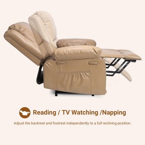 Electric Chair Recliner with Massage and Heat,Sofa with Remote Control and Side Pocket for Elderly and People Limited Mobility,Power Lift Recliner, - 1 of 4