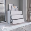 CAVINAS 3 Drawers Dresser for Bedroom,Simple Style Dresser with Free Handle for Kids Room,Living Room,Entry and Hallway,Black/White - 2 of 4