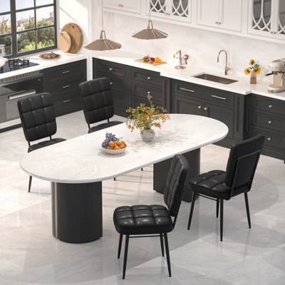 Aheaplus Dining Chairs Set of 2/4/6/8, Upholstered Kitchen Chairs with Thick Cushion for Dining Room