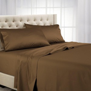 Egyptian Linens Flex King (Split Top) Sheets 1000 Thread Count 100% Cotton Solid Sheet Sets - 1 of 3