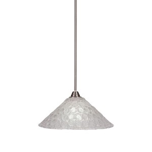 Toltec Lighting Paramount 1 - Light Pendant in  Brushed Nickel with 16" Italian Bubble Shade - 1 of 1