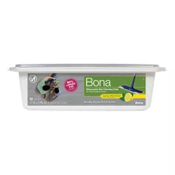 Bona Disposable Multi-Surface Floor Wet Cleaning Pads - Lemon Mint - 12ct
