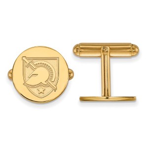 Black Bow Jewelry 14k Yellow Gold Plated Sterling Silver U.S. Military Academy Black Knights NCAA Cuff Links - 1 of 3