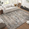Washable Area Rugs for Living Room, Soft Vintage Distressed Large Bedroom Rug Foldable Indoor Floor Carpet - 2 of 4