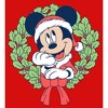 Girl's Disney Mickey Mouse Christmas Wreath T-Shirt - 2 of 4