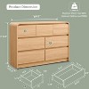 Mastgoal Modern 6 Drawer Vertical Dresser - 47'' Wood Storage Cabinet with Assembly, Chest of Drawers for Bedroom & Living Room - 4 of 4