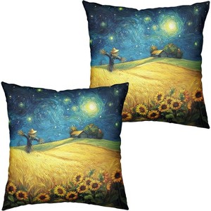 LISM Pillow Covers Cotton Linen Throw Pillow Case Set of 2 - 1 of 4