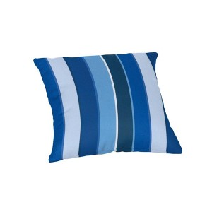 Casual Cushion Patterned Sunbrella Fabric 1-Piece Indoor/Outdoor Square Throw Pillow,15"W x 15"L - 1 of 4