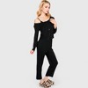 Anna-Kaci Lounge Women's 3-Piece Lounge Pajama Set with Camisole, Button-Up Top, and Wide-Leg Pants - 3 of 4