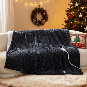 GentleSoft Heated Blanket Soft Ribbed Flannel Electric Blanket Gifts for Others - 1 of 4