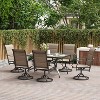 VisioGear Patio Accent Table Sets, 7-Piece Outdoor Table and Chairs Set, Patio Table with Umbrella Hole for Backyard, Brown, 21.7"*21.7"*40.2" - 4 of 4