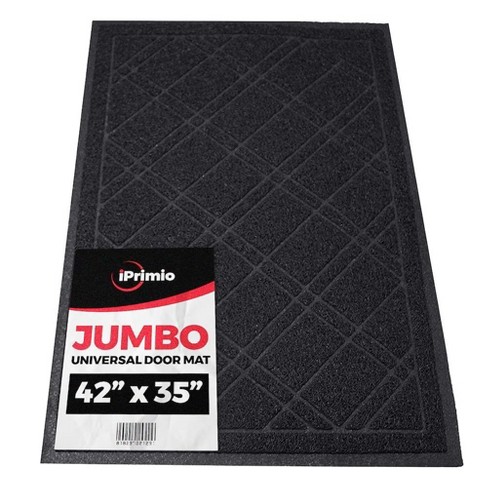 SlipToGrip Durable, No Slip, Washable 42 x 35'' Universal Door Mat, Black - image 1 of 4