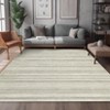 Fulvari Runner Rug,Modern Stripe Hallway Machine Washable Non-Slip Indoor Area Carpet for Living Room,Beige,8'x10' - 2 of 4