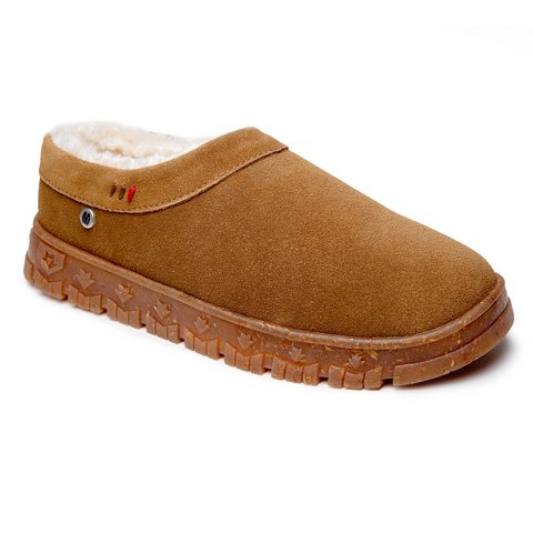Женские сабо Minnetonka Women's Neva Suede Slip-on Clog Slippers 61101, Tan - 7