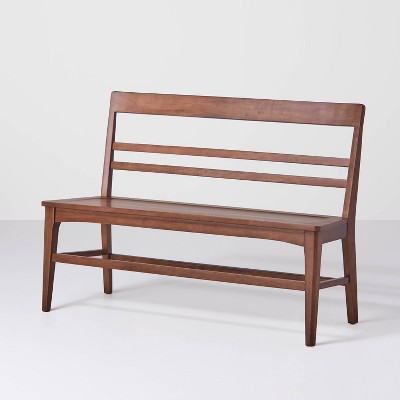 Wood Ladder Back Bench Brown - Hearth & Hand™ with Magnolia