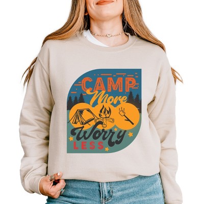 Simply Sage Market Camp More Worry Less Badge Sweatshirt