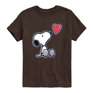 Boys' - Peanuts - Snoopy Heart Short Sleeve Graphic T-Shirt - 1 of 4