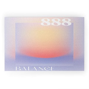 April Lane Art Gradient Angel Number 888 Welcome Mat - Deny Designs - 1 of 3