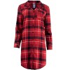 Fruit of the Loom Women's Long Sleeve Flannel Button Down Pajama Sleepshirt, Sizes S-4X - 4 of 4