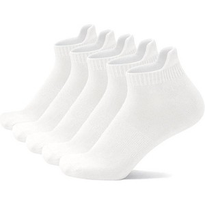 SERISIMPLE Men Thin Viscose Bamboo No Show Low Cut Odor Resistant Breathable Low Cut Socks Navy Blue Large 5 Pairs - 1 of 4