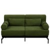 TiramisuBest Modern Loveseat Sofa 59" Sofa Couch 2-Seater Sofa with Flexible USB Ports , Unique Cylindrical Armrests for Living Room, Beige - 4 of 4