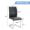 NicBex PU Leather Dining Chairs Set of 8,Upholstered Armless Kitchen Chair with High Back and Arched Metal Legs for Dining Room,Kitchen - 3 of 4