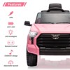 Licensed Toyota Tundra 12V Kids Electric Car with Remote Control, Dual Motors, LED Lights, Suspension - 4 of 4