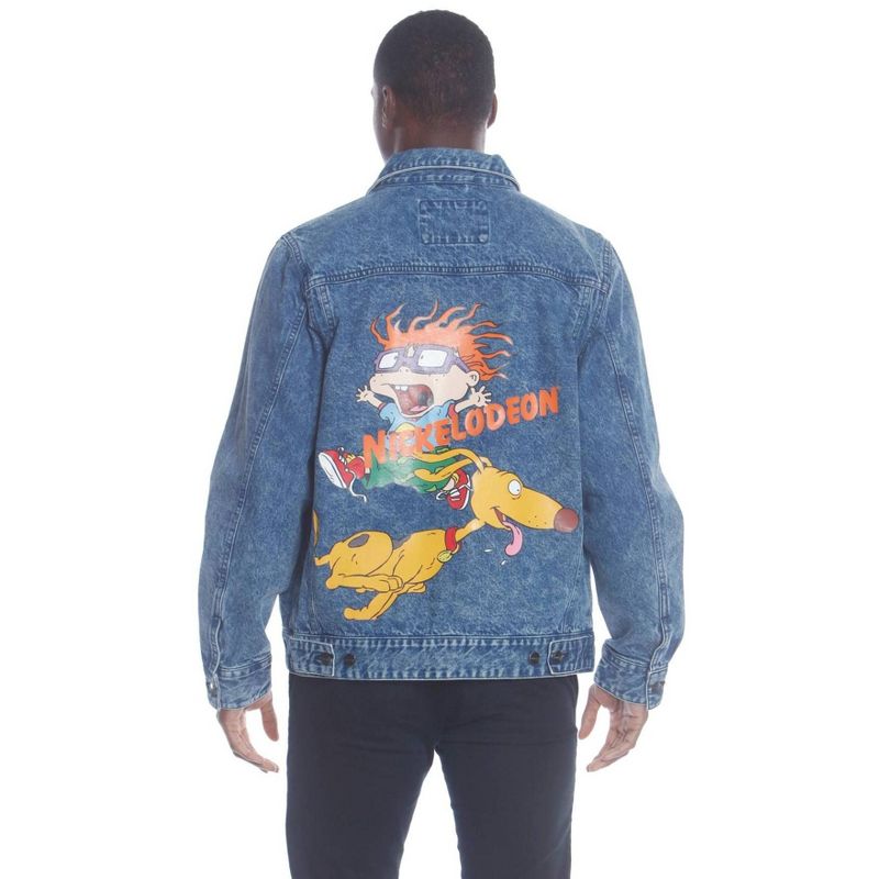 Members Only Mens Chuckie Nickelodeon Denim Jacket, 3 of 5