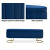Bernardo Modern Tufted Storage Bench with Metal Legs|ARTFUL LIVING DESIGN-Navy - 4 of 4