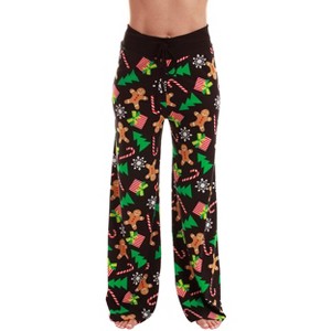 Just Love Womens Wide Leg Casual Comfy Flowy Loose Stretch - Palazzo Pajama Pants PJs - 1 of 3