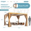 EROMMY 12 Ft. W X 12 Ft. D Louvered Pergola With Louvered Roof For Decks, Gardens And Backyards - 3 of 4