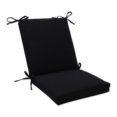 Sunbrella Canvas Outdoor Squared Edge Chair Cushion - Black