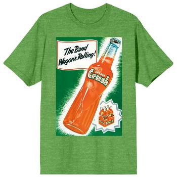 Orange Crush The Band Wagon's Rolling Crew Neck Short Sleeve Green Heather Women's T-shirt