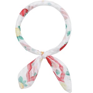 INSPIRE CHIC Women's Floral Printed Cotton Blended  Small Square Scarves 1Pc - 1 of 4
