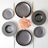 Stone Lain Valencia 32-Piece Dinnerware Set Porcelain, Service for 8, Metallic Grey - 2 of 4
