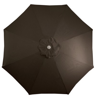 9' Brown Octagon Outdoor Patio Umbrella with Hand Crank and Tilt