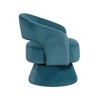 Velvet Upholstery Solid Wood Swivel Modern Luxury Accent Chair with Foam Padding, Attached Cushions and 360-Degree Swivel - 4 of 4