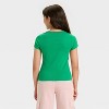 Girls' Peanuts Football League Short Sleeve T-Shirt - Green - 3 of 4