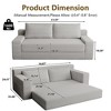 SEVOBAL Sofas Convertible Loveseat Sofa Bed with Deep Seating and Premium Corduroy Fabric for Small Spaces, Gray, 70.87"*33.46"*24.41" - 4 of 4