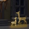 Aghana Digitals Acrylic Reindeer Family Decor with 160 Warm White LEDs, 8 Lighting Modes, 16.4' - 3 of 4