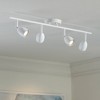 Pro Track 4-Light Heads LED Wall or Ceiling Track Light Fixture Kit 8.5 Watt GU10 Dimmable Directional White Modern Kitchen Bathroom 29 3/4" Wide - 2 of 4
