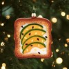 Kurt Adler Noble Gems Glass Ornament for Christmas Tree, Avocado Toast - 3 of 3