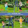Costzon 660 lbs Swing Set for Backyard, 4-in-1 Heavy Duty Metal Frame with Adjustable Swing, Hoop, Climbing Rope & Ladder, Outdoor Playset for Kids - 2 of 4