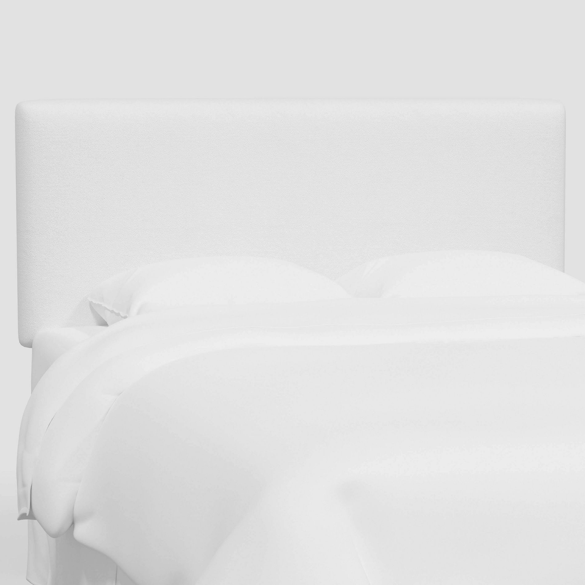 Queen Olivia Headboard in Velvet White - Threshold™: Pine Frame, Modern Rectangular Design