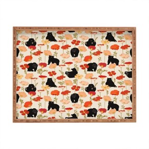 Iveta Abolina California Poppies and Bears Rectangular Tray - Deny Designs - 1 of 2