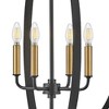Lark Cirque 4 - Light Chandelier in  Black/Lacquered Brass - 2 of 4